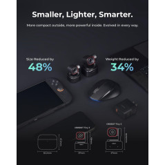 OBSBOT Tiny 3 AI 4K Webcam with Spatial Audio, AI Tracking & Gesture Control