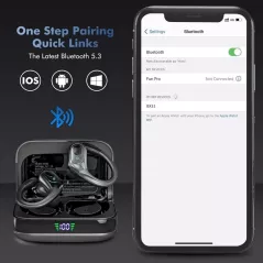 Wireless Sports Bluetooth Earbuds, 75H Playtime, IPX7, Noise Canceling