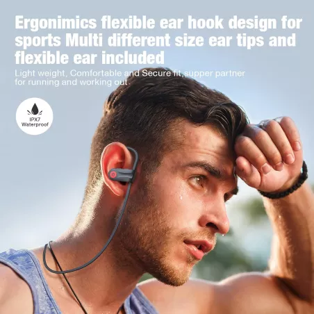 Écouteurs Bluetooth Boean, 16h, IPX7, Son Stéréo Profond