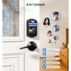 Veise KS02A Fingerprint Keyless Door Lock – Auto Lock, Biometric Keypad