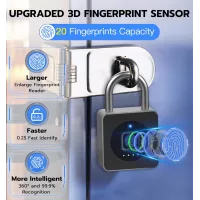 Cadenas Biométrique eLinkSmart Bluetooth - Sans Clé, Étanche