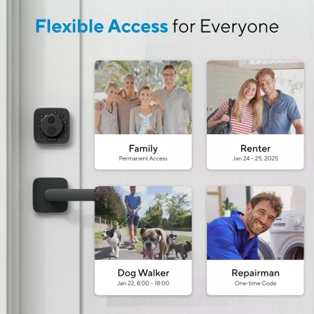 ULTRALOQ Bolt SE Serrure Intelligente Wi-Fi Intégré, Matter, Apple Home, Alexa, Google, 7-en-1, Empreinte, App, 18 mois batterie