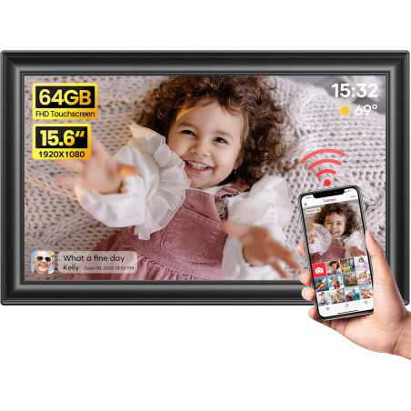 64GB 15.6 Frameo Digital Photo Frame WiFi FHD Touch Screen Gift