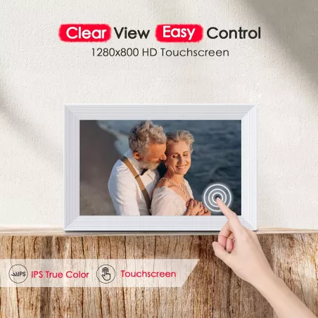 Cadre Photo Digital 10,1 HD WiFi 32Go - Idée Cadeau Parfaite
