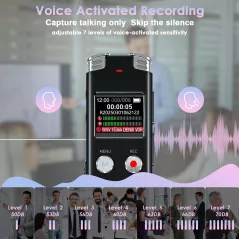 64GB Voice Activated Digital Recorder for Lectures & Meetings - EVISTR