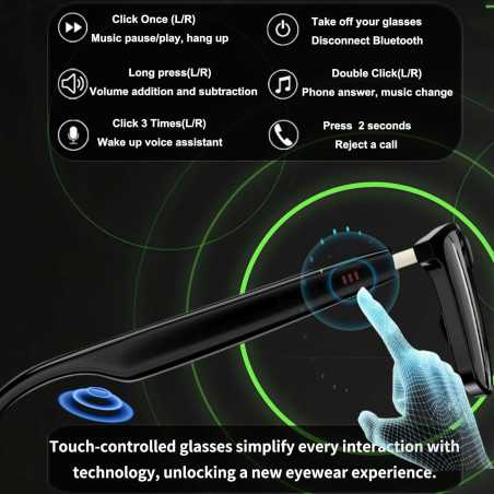 AI Smart Glasses Bluetooth 5.4 Translator 160+ Languages Color-Change Lens Powered by ChatGPT Assistant