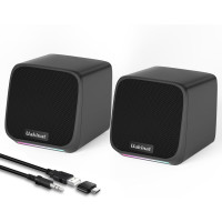 Compact USB Powered Desktop Computer Speakers with 3.5mm Aux Input
