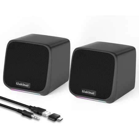 Haut-parleurs PC USB 3.5mm petits pour bureau et ordinateur