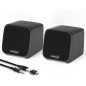 USB Powered Desktop Computer Speakers with 3.5mm Aux - Small PC Speakers for Desktop
