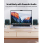 USB Powered Desktop Computer Speakers with 3.5mm Aux - Small PC Speakers for Desktop