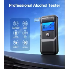 Portable Alcohol Breathalyzer with LCD Display – Includes 10 Mouthpieces