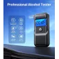Portable Digital Breathalyzer Tester with LCD Display & 10 Mouthpieces for Home & Party Use