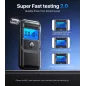 Portable Digital Breathalyzer Tester with LCD Display & 10 Mouthpieces for Home & Party Use