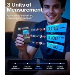 Portable Alcohol Breathalyzer with LCD Display – Includes 10 Mouthpieces
