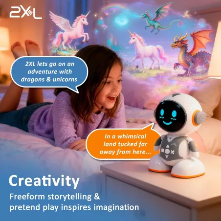 2XL Interactive Robot Toy for Kids – Smart Learning, Stories, Quizzes, 40+ Languages, Voice & Parental Controls