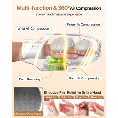 Appareil de Massage Main Chauffant - 9 Modes & Intensités