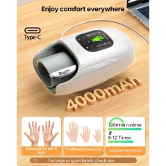Hand Massager with Heat & Compression – 9 Modes for Arthritis Relief