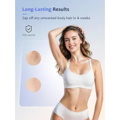Ubroo Épilateur Laser IPL avec Refroidissement 5℃, Épilation Domicile pour Corps, Jambes, Aisselles (Or)