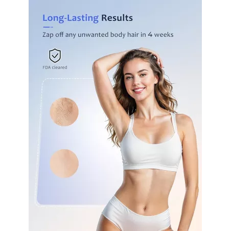 Ubroo Épilateur Laser IPL avec Refroidissement 5℃, Épilation Domicile pour Corps, Jambes, Aisselles (Or)