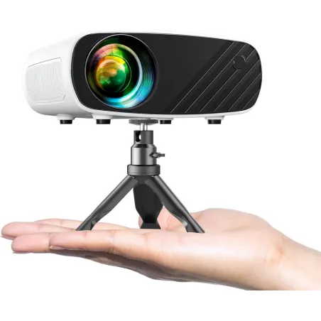 Mini Projecteur ELEPHAS Portable 7000L 1080P HD, Écran 200, Compatible iPhone/Android/TV Stick/HDMI/USB/SD
