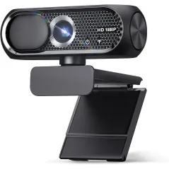 Webcam 1080P HD USB avec Micro, Anti-Bruit & Protection Privacy