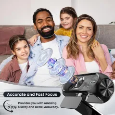 Webcam 1080P HD USB avec Micro, Anti-Bruit & Protection Privacy