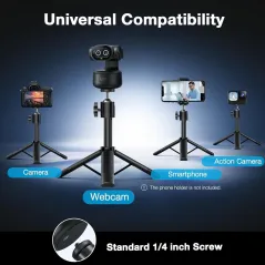 EMEET PIXY 4K AI PTZ Camera with Dual Cameras, Tripod & AI Tracking