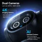 EMEET PIXY 4K Dual-Camera AI PTZ Webcam with Tripod, Sony Sensor, AI Tracking, PDAF, 3 Mics, Streaming Ready