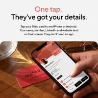 Blinq Carte de Visite Digitale NFC - Partage Instantané par Tap - Compatible iPhone & Android (Noir)