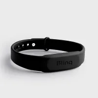 Blinq NFC Bracelet - Carte de Visite Digitale Instantanée par Tap - Compatible iPhone & Android (Noir)