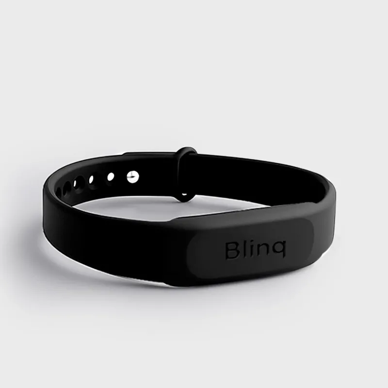 Bling NFC Wristband Noir - Carte de Visite Digitale Instantanée