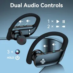 Écouteurs Sans Fil bmani Bluetooth 80H Autonomie Noir
