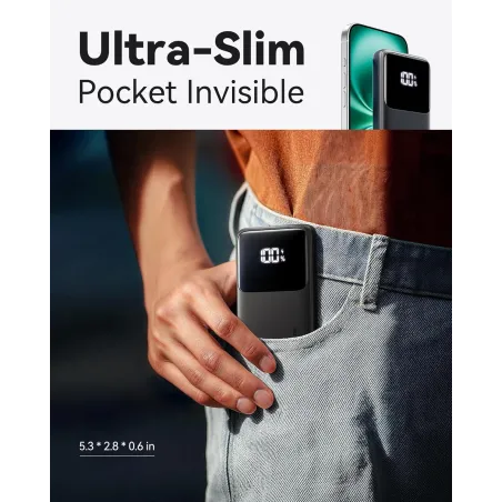 INIU Batterie Externe 10000mAh PD3.0 QC4+ Charge Rapide