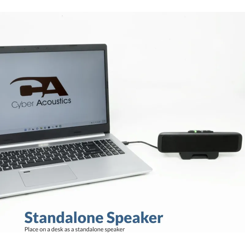 Cyber Acoustics CA-2890 : Barre HP USB stéréo facile à installer
