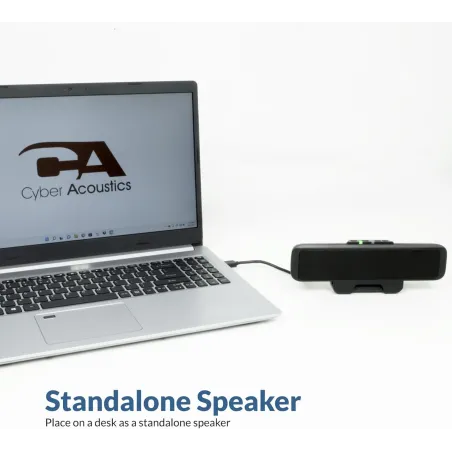 Cyber Acoustics CA-2890 USB Speaker Bar – Stereo, Clamp-On, USB Powered