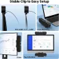 Cirqon Desktop PC Speakers with Volume Knob & USB-C Adapter (Black)