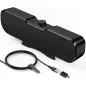 Haut-parleurs Cirqon pour PC, volume facile, pince robuste, design compact, alimentation USB/USB-C (Noir)