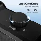 Cirqon Black Desktop Computer Speakers with Volume Knob, Sturdy Clamp, Compact Design, USB/USB-C Powered