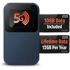 Solis Edge – Hotspot 5G avec données illimitées à vie (12GB/an) + 10GB global, WiFi 140+ pays, 300+ opérateurs
