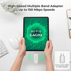 EIOTCLUB Dongle 4G LTE WiFi 6 Portable avec SIM Préinstallée