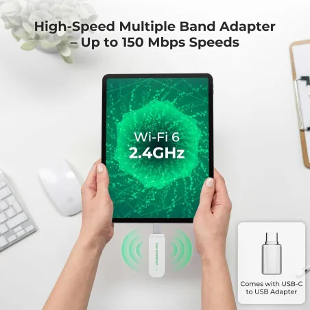 EIOTCLUB Dongle 4G LTE WiFi 6 Portable avec SIM Préinstallée