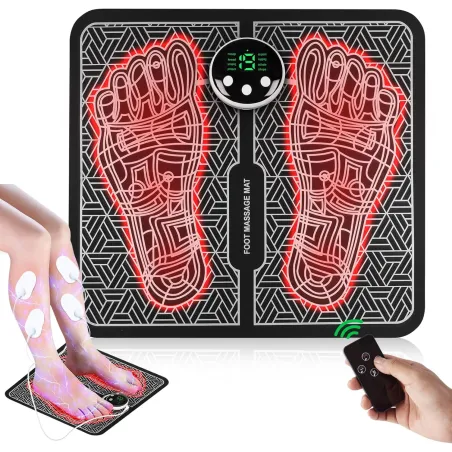 Phixnozar TENS & PMS Stimulateur Nerveux Électronique, Tapis de Massage EMS pour Dos, Jambes et Pieds
