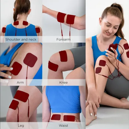 Appareil 4 en 1 TENS/EMS Massage Muscle Stimulator Rechargeable