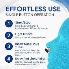 2026 Red Light Nasal Therapy Device for Congestion Relief & Travel Use