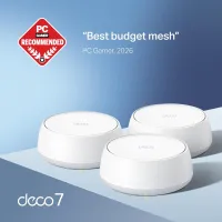TP-Link Deco 7 BE25 WiFi 7 Mesh 4-Stream 5 Gbps, 240 MHz, 6,600 sq.ft, 2X 2.5G Ports, VPN, 3-Pack