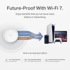 TP-Link Deco 7 BE25 WiFi 7 Mesh 4-Stream 5 Gbps, 240 MHz, 6,600 sq.ft, 2X 2.5G Ports, VPN, 3-Pack