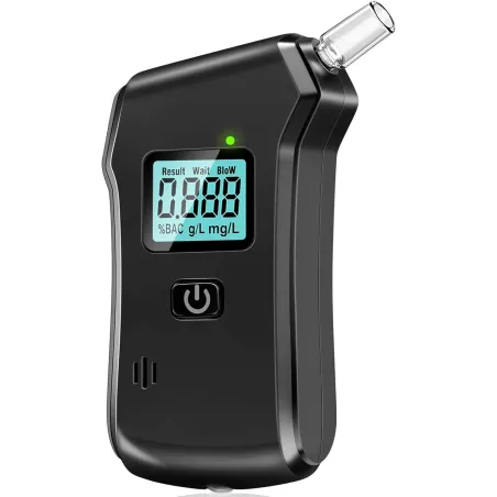 2026 Upgraded Portable Alcohol Breathalyzer Tester with LCD Display & 5 Mouthpieces for Home & Party Use