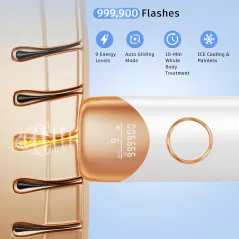 Ubroo Épilateur Laser IPL avec Refroidissement 5℃, Epilation Corps Complet pour Femme et Homme (Or)