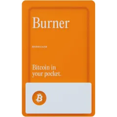 Burner Bitcoin Wallet – Physical Reloadable Crypto Card | Cold Storage, Hardware Security, PIN Locked, No App Needed