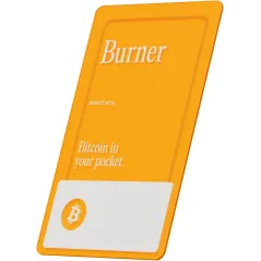 Burner Bitcoin Wallet | Reloadable Crypto Card | Hardware Security & PIN Lock